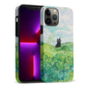 iPhone 13 Pro Max Black Cat In Green Wheat Fields Phone Case