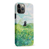 iPhone 13 Pro Max Black Cat In Green Wheat Fields Phone Case