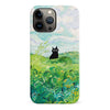 iPhone 13 Pro Max Black Cat In Green Wheat Fields Phone Case