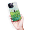 iPhone 14 Pro Max Black Cat In Green Wheat Fields Phone Case