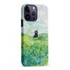 iPhone 14 Pro Max Black Cat In Green Wheat Fields Phone Case