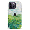 iPhone 14 Pro Max Black Cat In Green Wheat Fields Phone Case