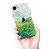 Black Cat In Green Wheat Fields Phone Case