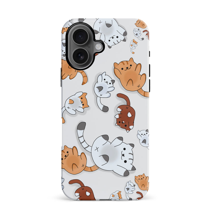 iPhone 16 Bouncy Cats Phone Case