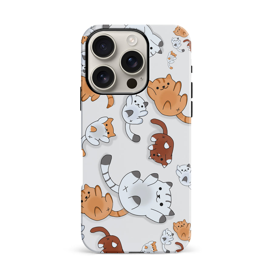 iPhone 16 Pro Bouncy Cats Phone Case