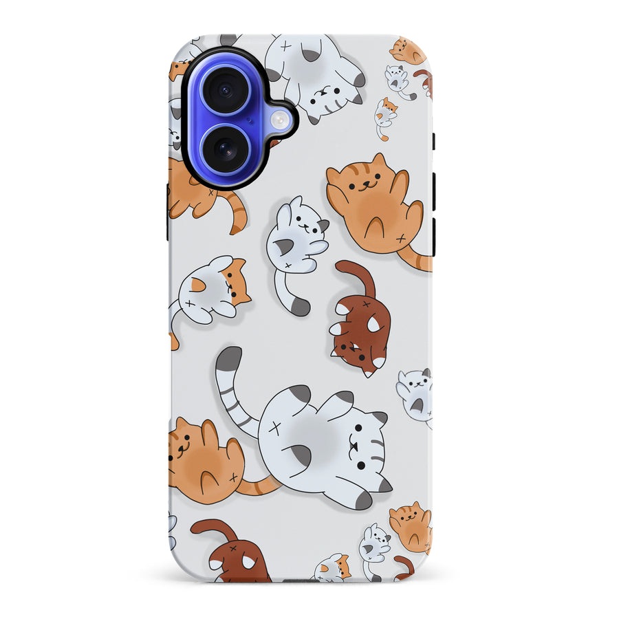 iPhone 16 Plus Bouncy Cats Phone Case