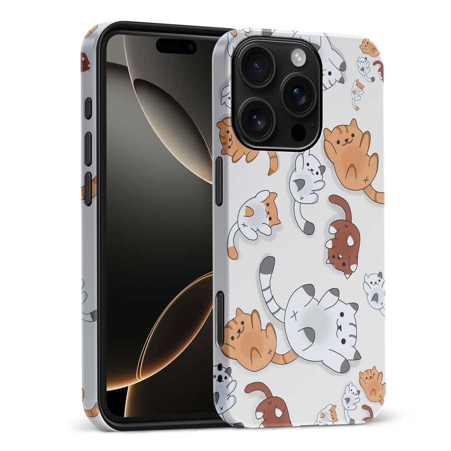 iPhone 16 Pro Max Bouncy Cats Phone Case