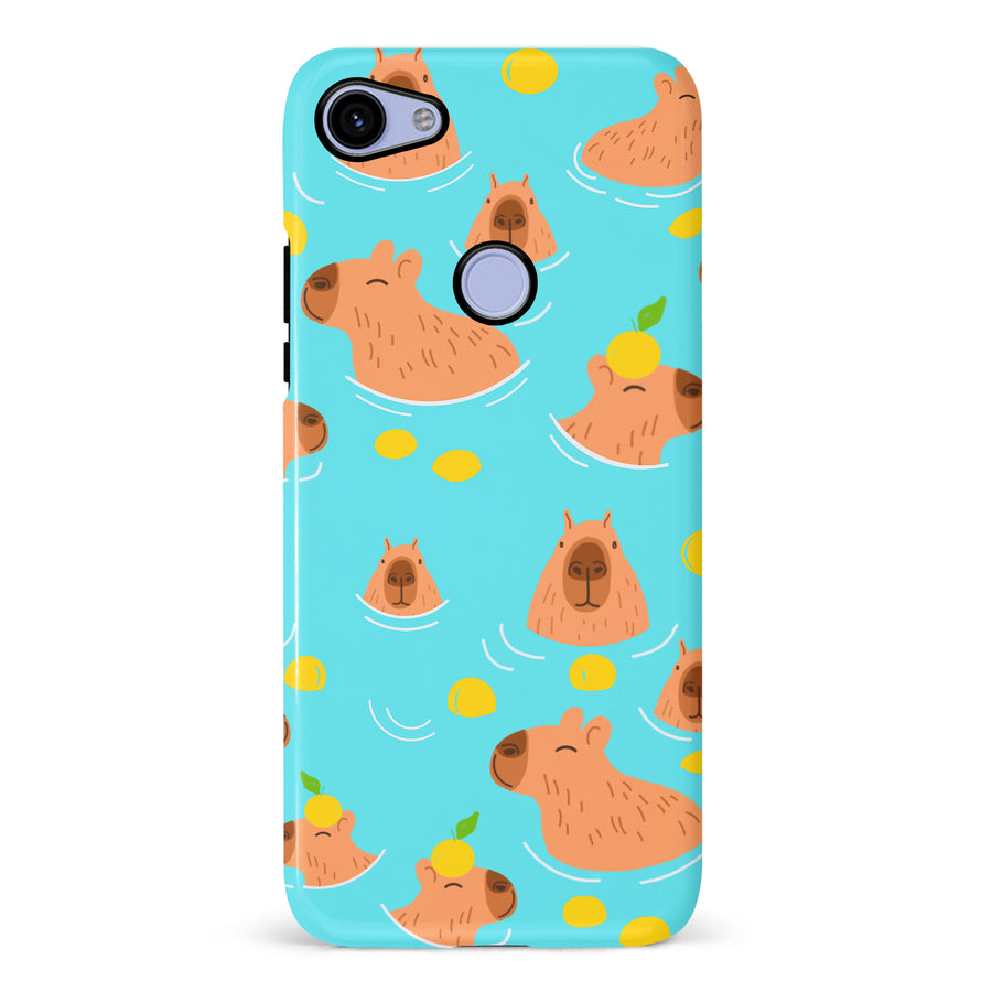 Google Pixel 3A XL Swimming Capybaras Phone Case