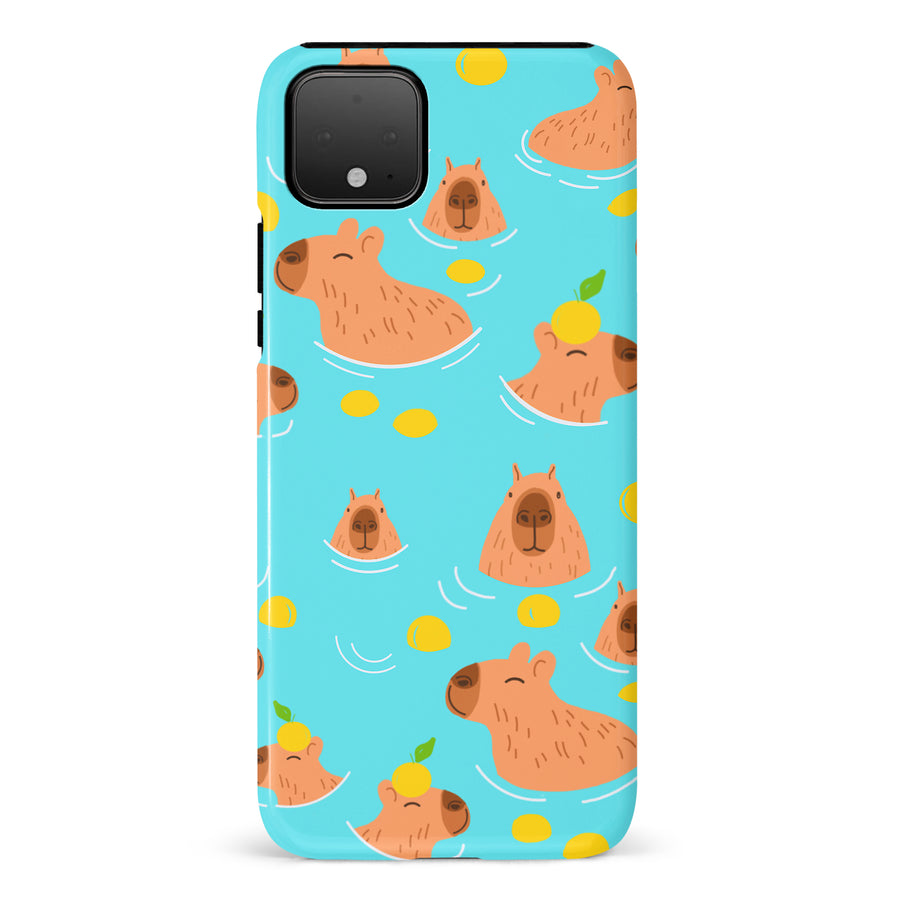 Google Pixel 4 XL Swimming Capybaras Phone Case