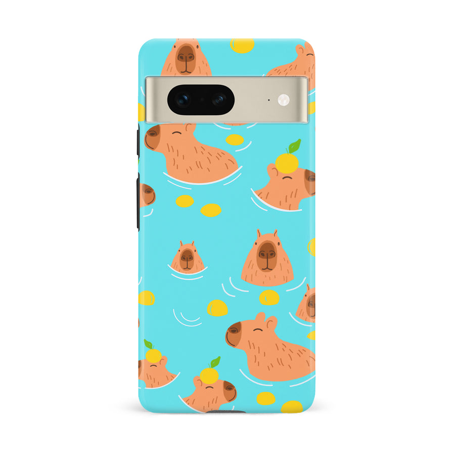Google Pixel 7 Swimming Capybaras Phone Case