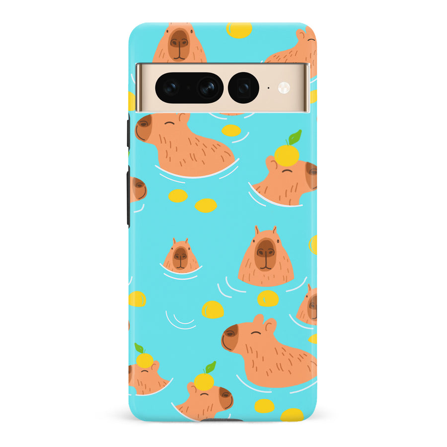 Google Pixel 7 Pro Swimming Capybaras Phone Case