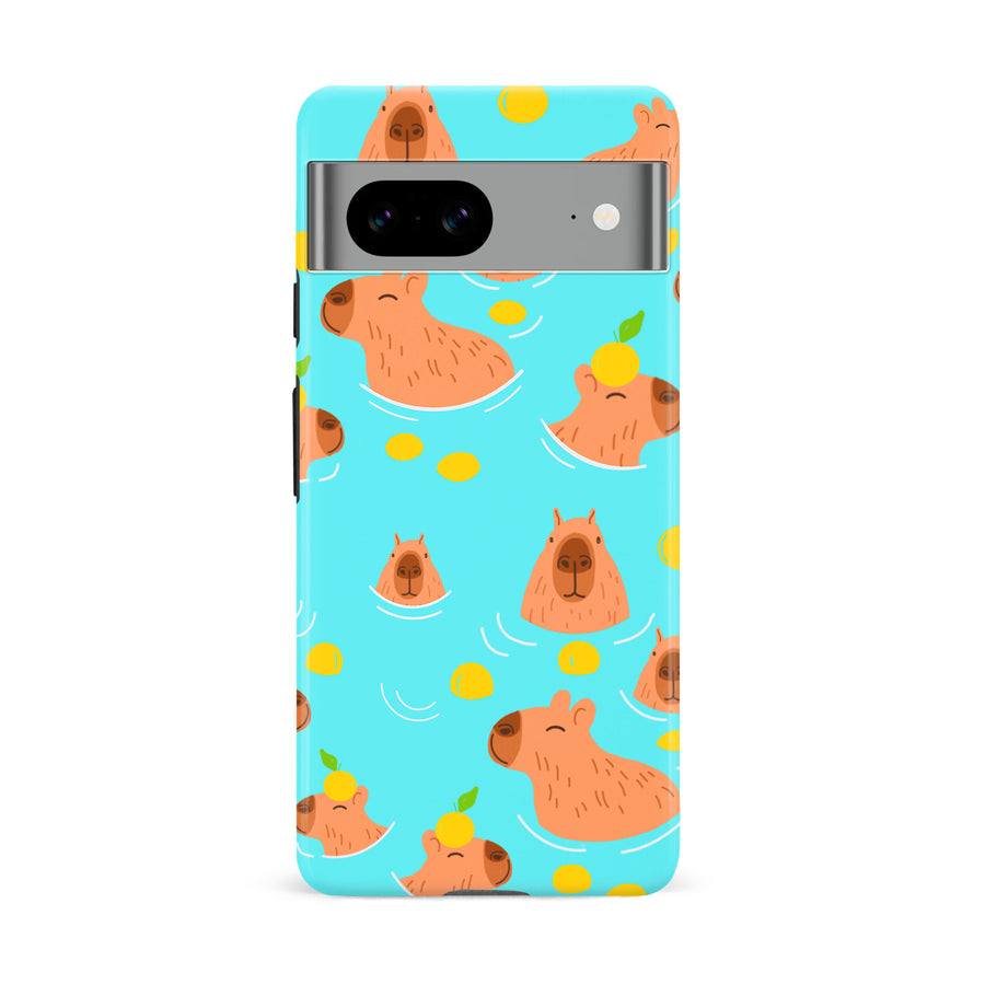 Google Pixel 8A Swimming Capybaras Phone Case