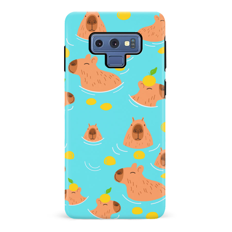 Samsung Galaxy Note 9 Swimming Capybaras Phone Case