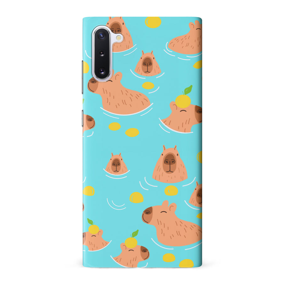 Samsung Galaxy Note 10 Swimming Capybaras Phone Case