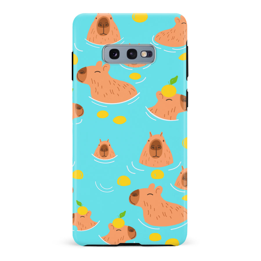 Samsung Galaxy S10e Swimming Capybaras Phone Case