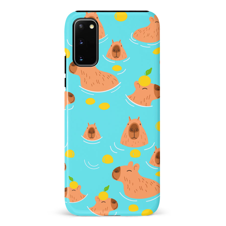 Samsung Galaxy S20 Swimming Capybaras Phone Case