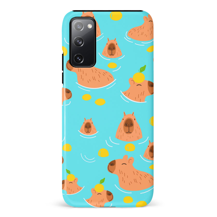 Samsung Galaxy S20 FE Swimming Capybaras Phone Case