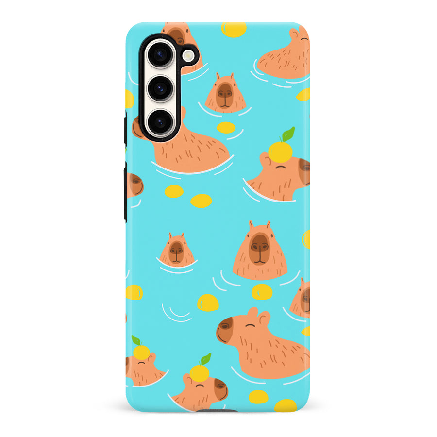 Samsung Galaxy S23 Swimming Capybaras Phone Case