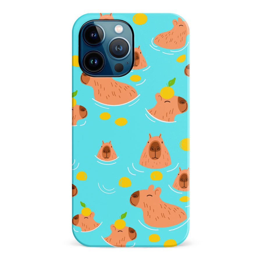 iPhone 12 Pro Max Swimming Capybaras Phone Case