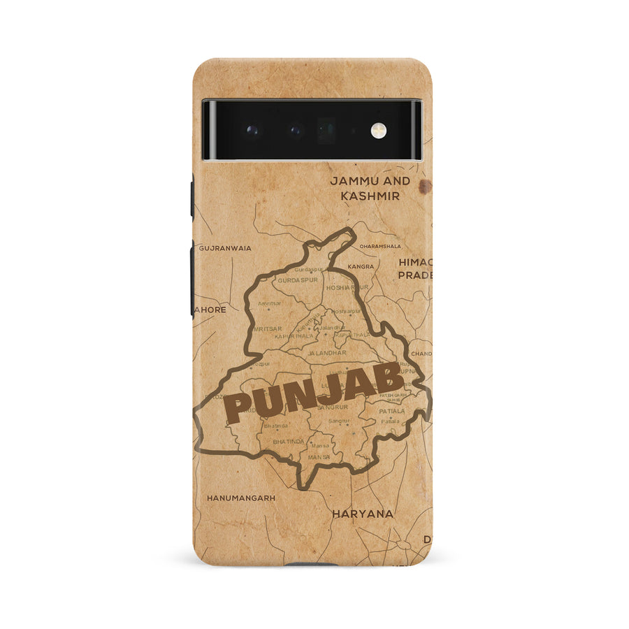 Google Pixel 6A Map of Punjab Phone Case