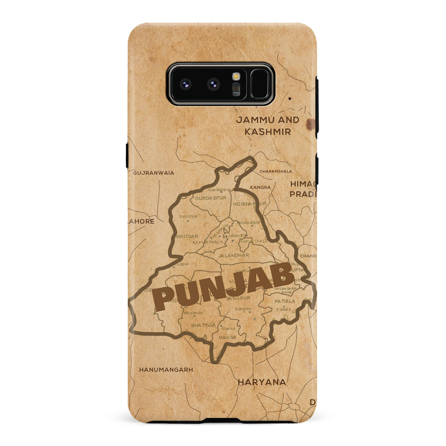 Samsung Galaxy Note 8 Map of Punjab Phone Case