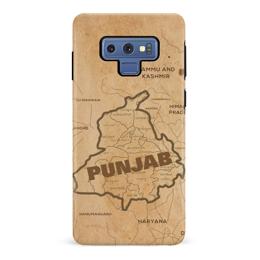 Samsung Galaxy Note 9 Map of Punjab Phone Case