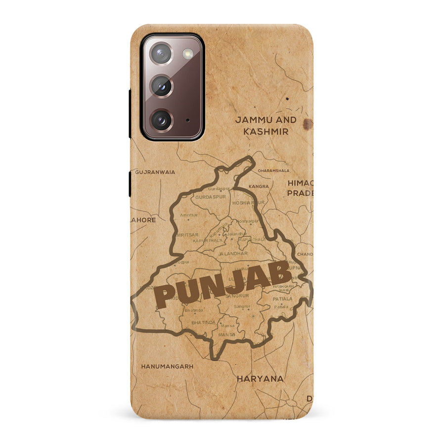 Samsung Galaxy Note 20 Map of Punjab Phone Case