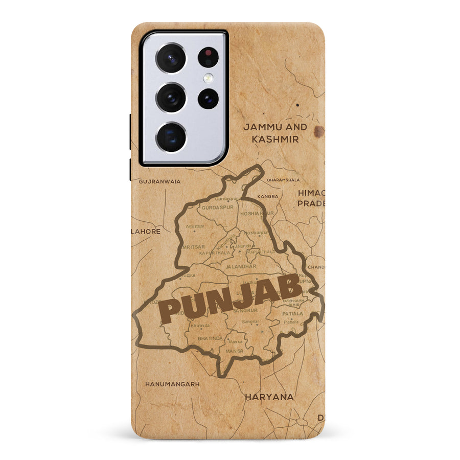 Samsung Galaxy S21 Ultra Map of Punjab Phone Case