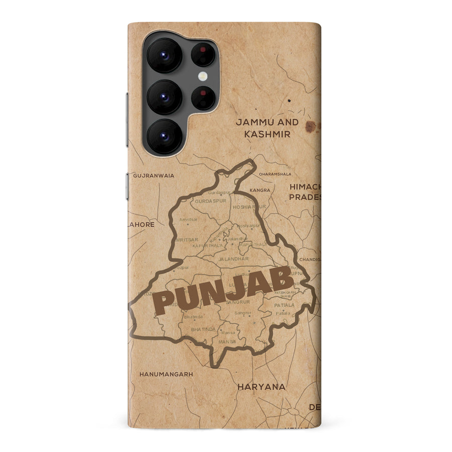 Samsung Galaxy S22 Ultra Map of Punjab Phone Case