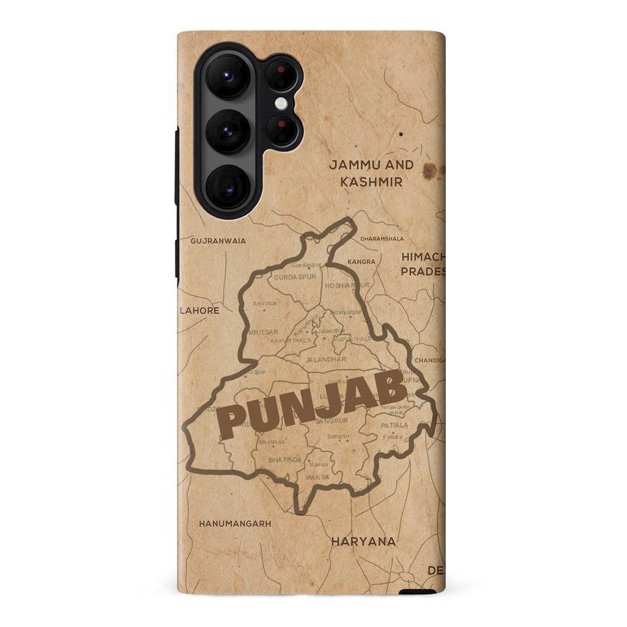 Samsung Galaxy S23 Ultra Map of Punjab Phone Case