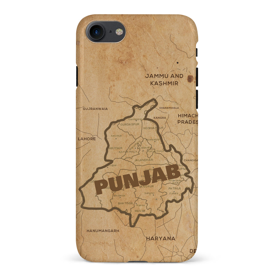 iPhone 7/8/SE Map of Punjab Phone Case