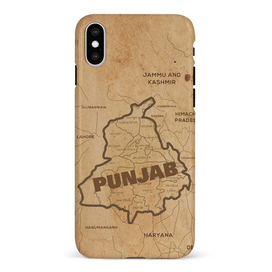 iPhone X/XS Map of Punjab Phone Case