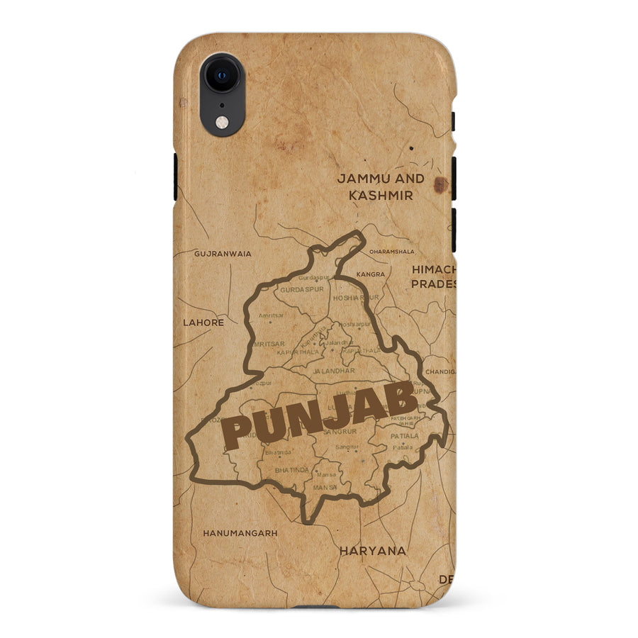 iPhone XR Map of Punjab Phone Case