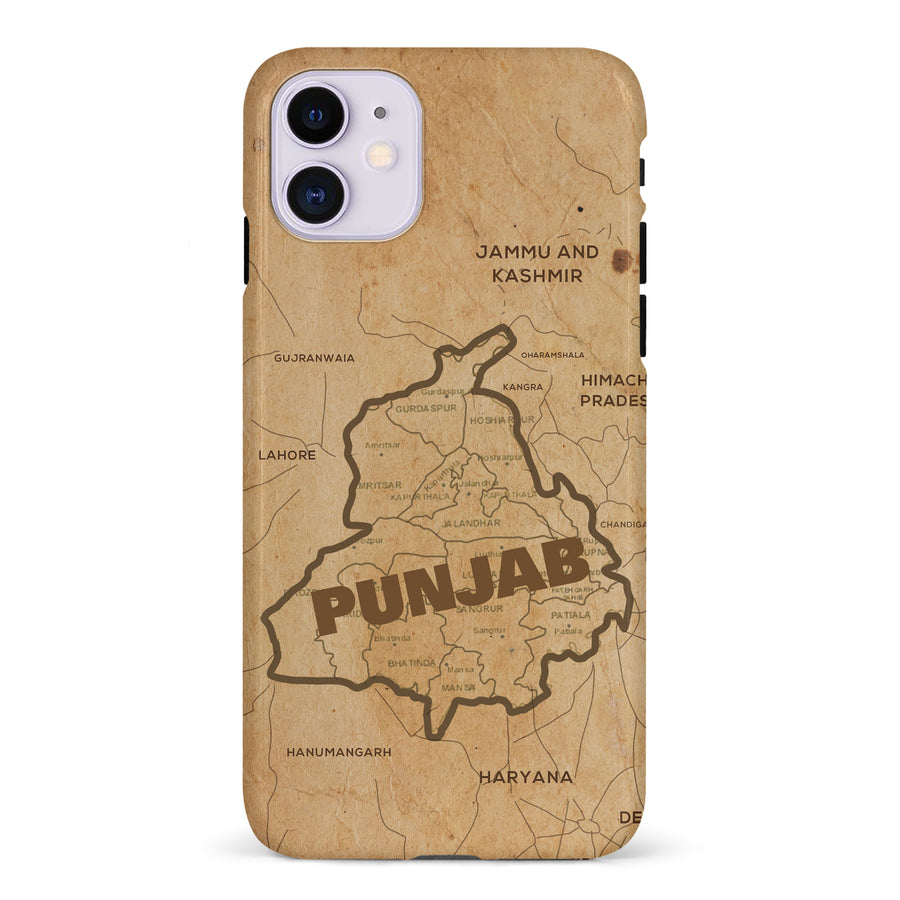 iPhone 11 Map of Punjab Phone Case