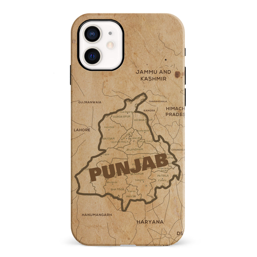 iPhone 12 Mini Map of Punjab Phone Case