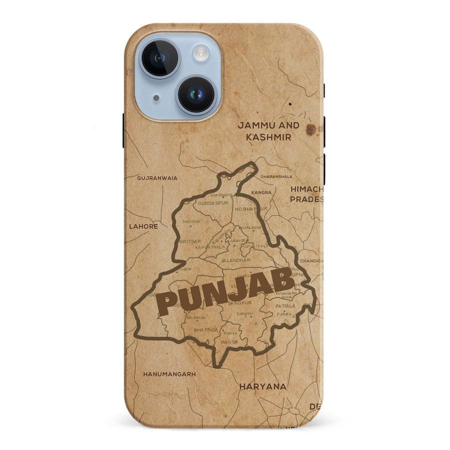 iPhone 15 Map of Punjab Phone Case