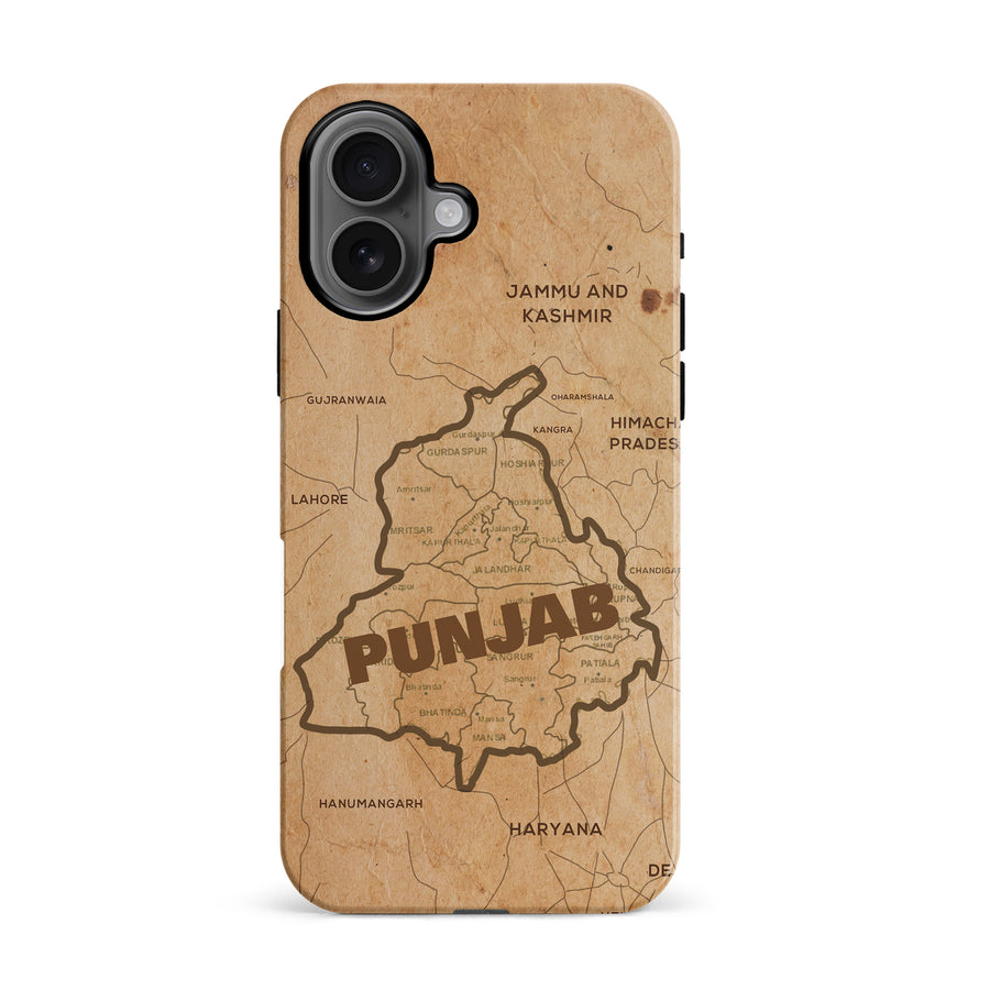 iPhone 16 Map of Punjab Phone Case