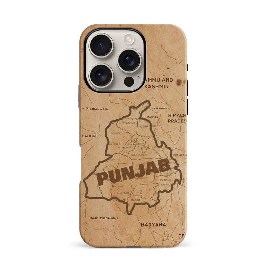 iPhone 16 Pro Map of Punjab Phone Case