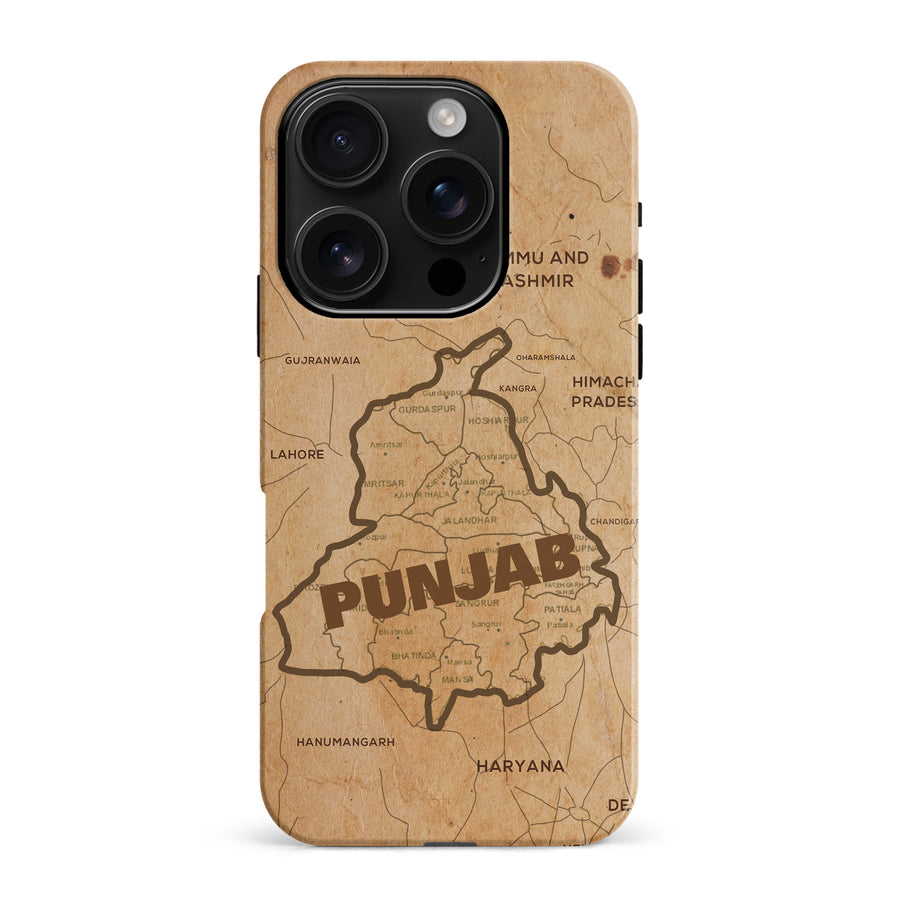 iPhone 16 Pro Max Map of Punjab Phone Case