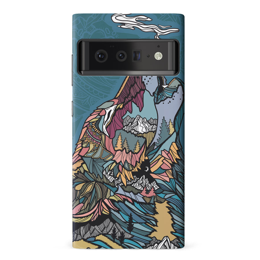 Google Pixel 6 Pro Kate Zessel Coastal Wolf Phone Case
