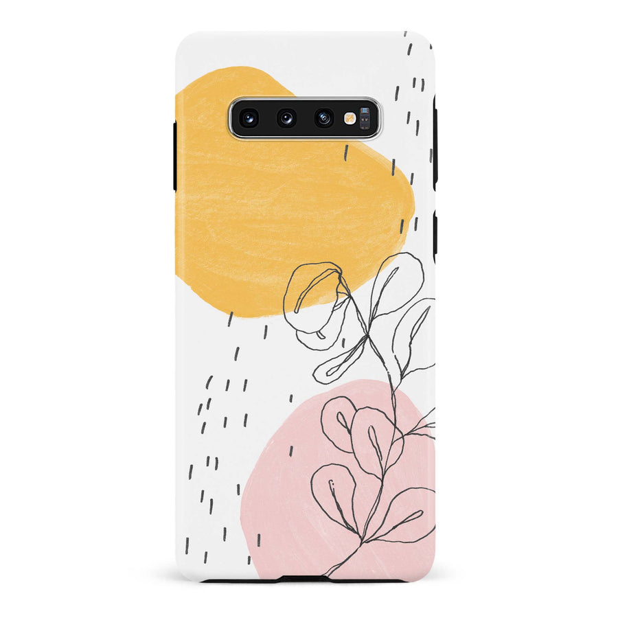 Samsung Galaxy S10 Leaves & Stones Phone Case