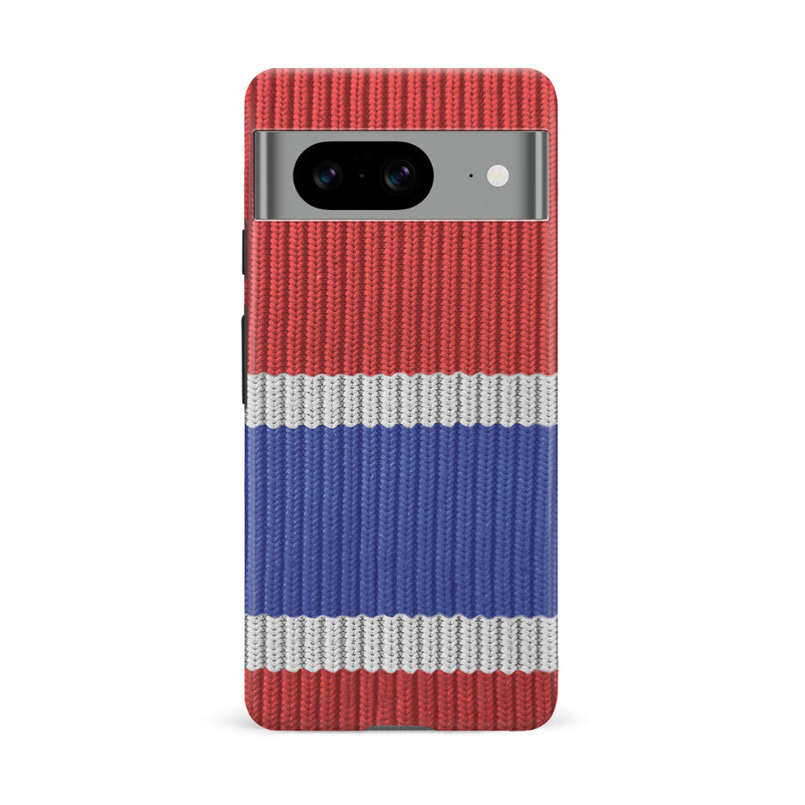 Google Pixel 8 Hockey Sock Phone Case - Montreal Canadiens Home