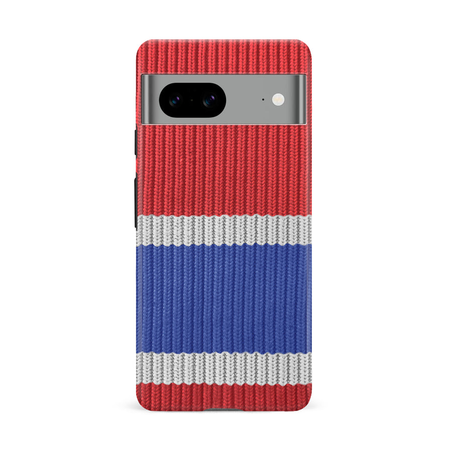 Google Pixel 8A Hockey Sock Phone Case - Montreal Canadiens Home