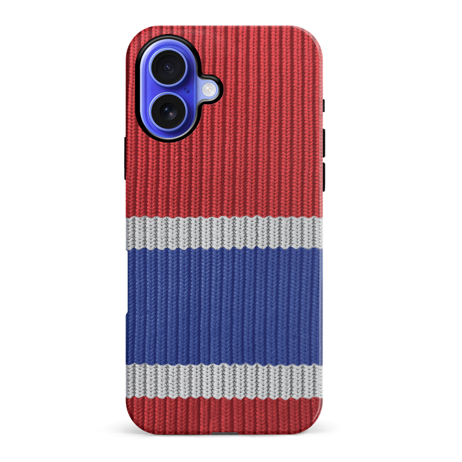 iPhone 16 Plus Hockey Sock Phone Case - Montreal Canadiens Home