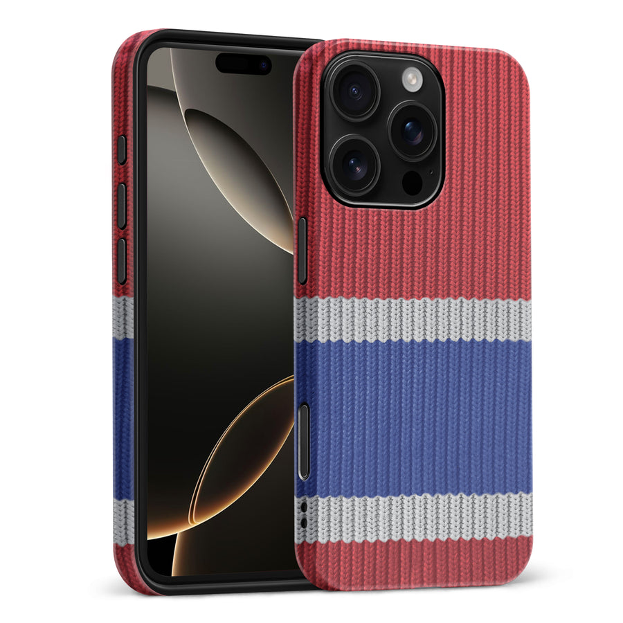 iPhone 16 Pro Max Hockey Sock Phone Case - Montreal Canadiens Home