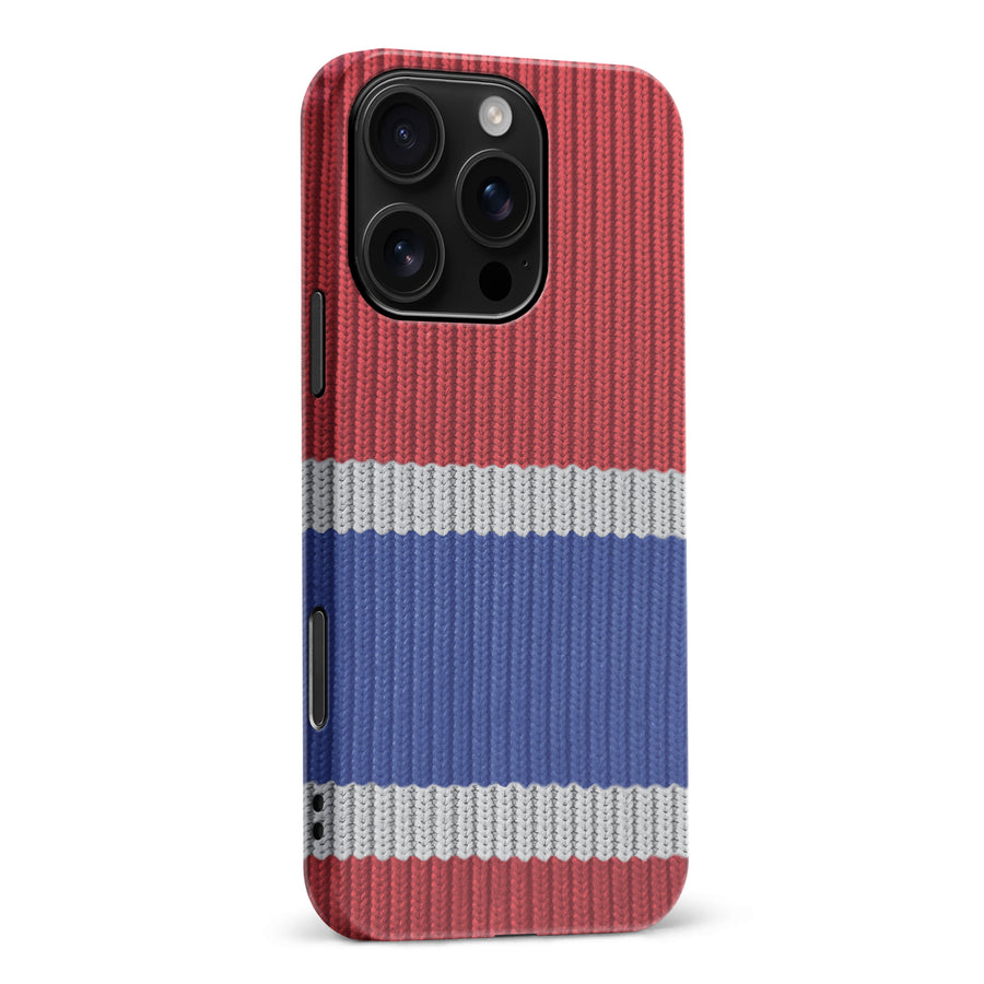 iPhone 16 Pro Max Hockey Sock Phone Case - Montreal Canadiens Home