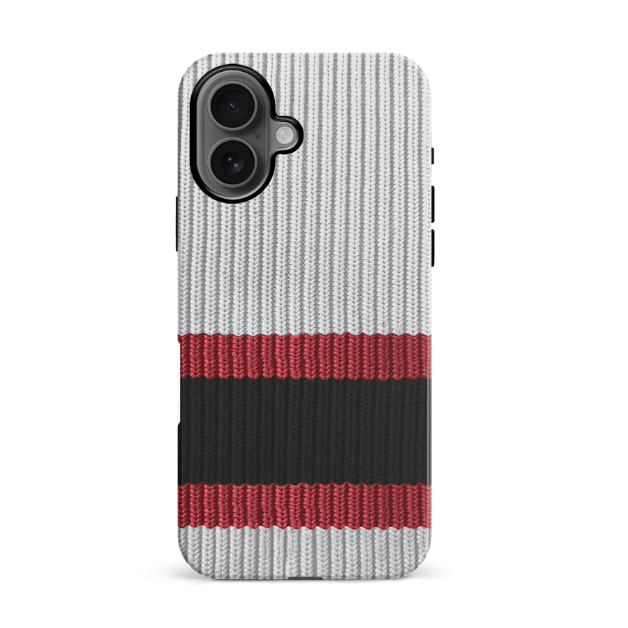 iPhone 16 Hockey Sock Phone Case - Ottawa Senators Away