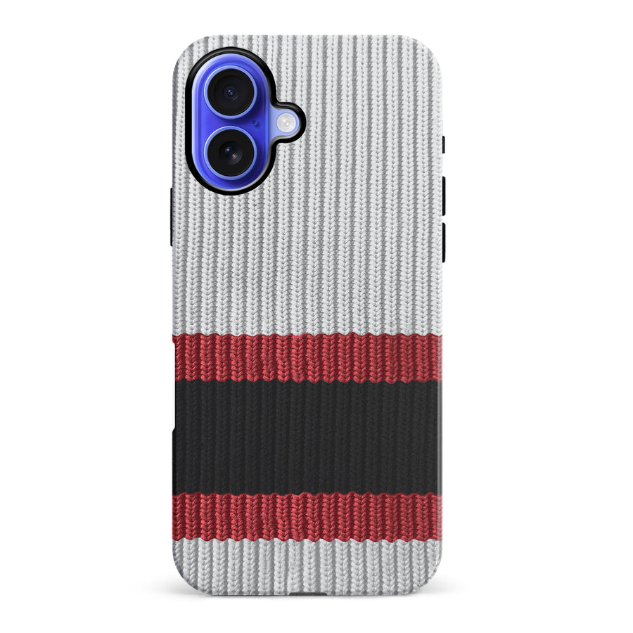 iPhone 16 Plus Hockey Sock Phone Case - Ottawa Senators Away