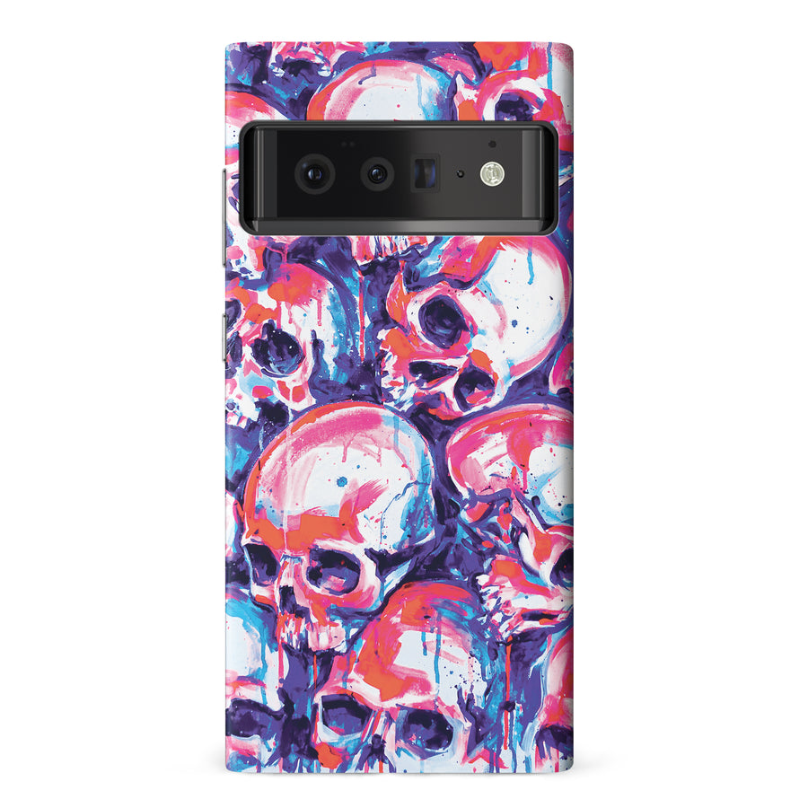 Google Pixel 6 Pro Taytayski Neon Skulls Phone Case