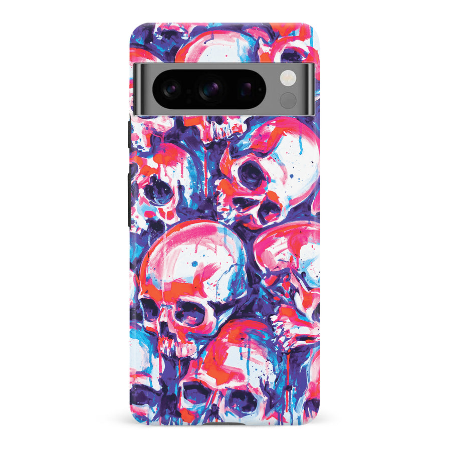 Google Pixel 8 Pro Taytayski Neon Skulls Phone Case